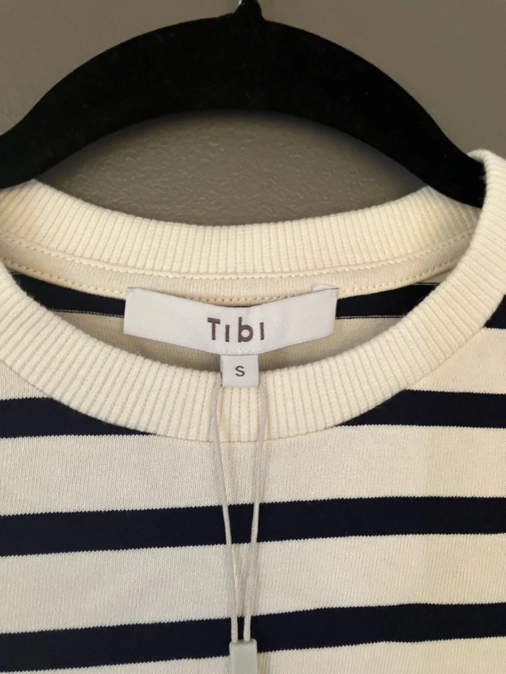 Tibi Tibi Striped Perfect Unisex Long Sleeve T-Shirt - Picture 9 of 11
